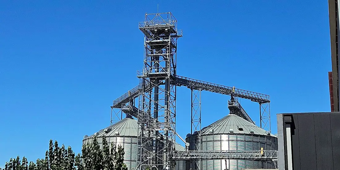 Silos de acopio de la planta
