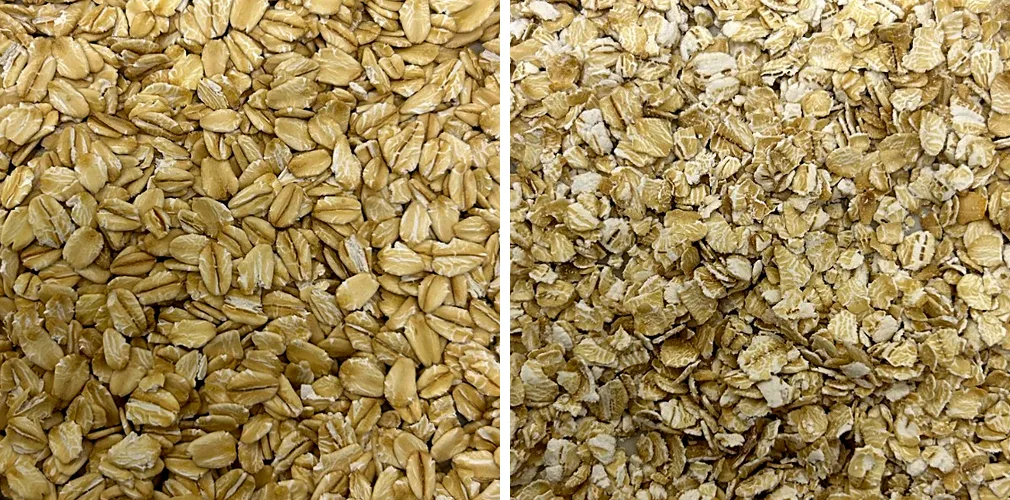 Comparación de hojuela integral y hojuela instantánea RicOrgánico